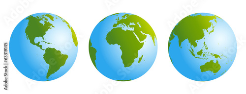 Globes Gradient Blue Green