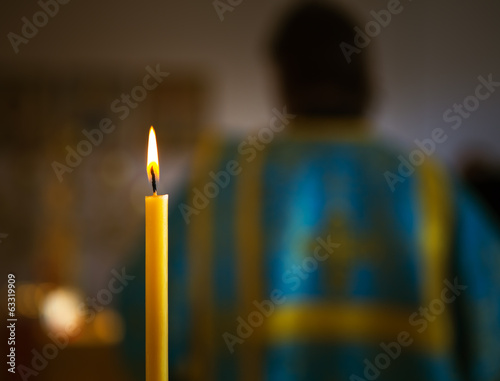 candle in church photo