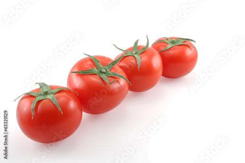 Tomato on white background