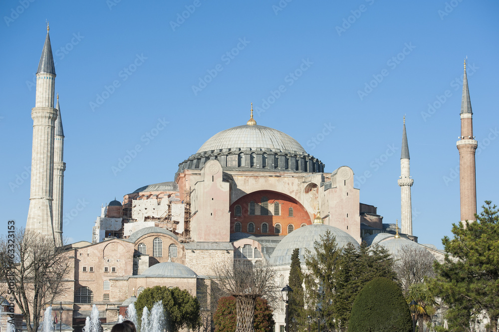 Fototapeta premium View of the Hagia Sophia in Istanbul Turkey