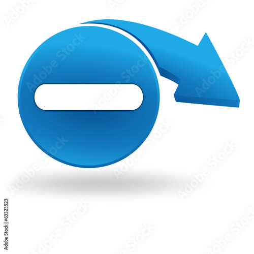 moins sur bouton bleu