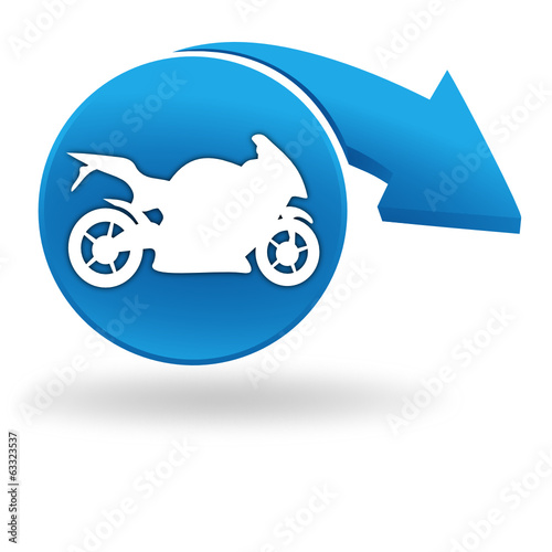 moto sur bouton bleu