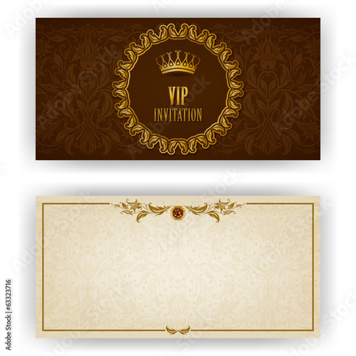 Elegant template for luxury invitation, card