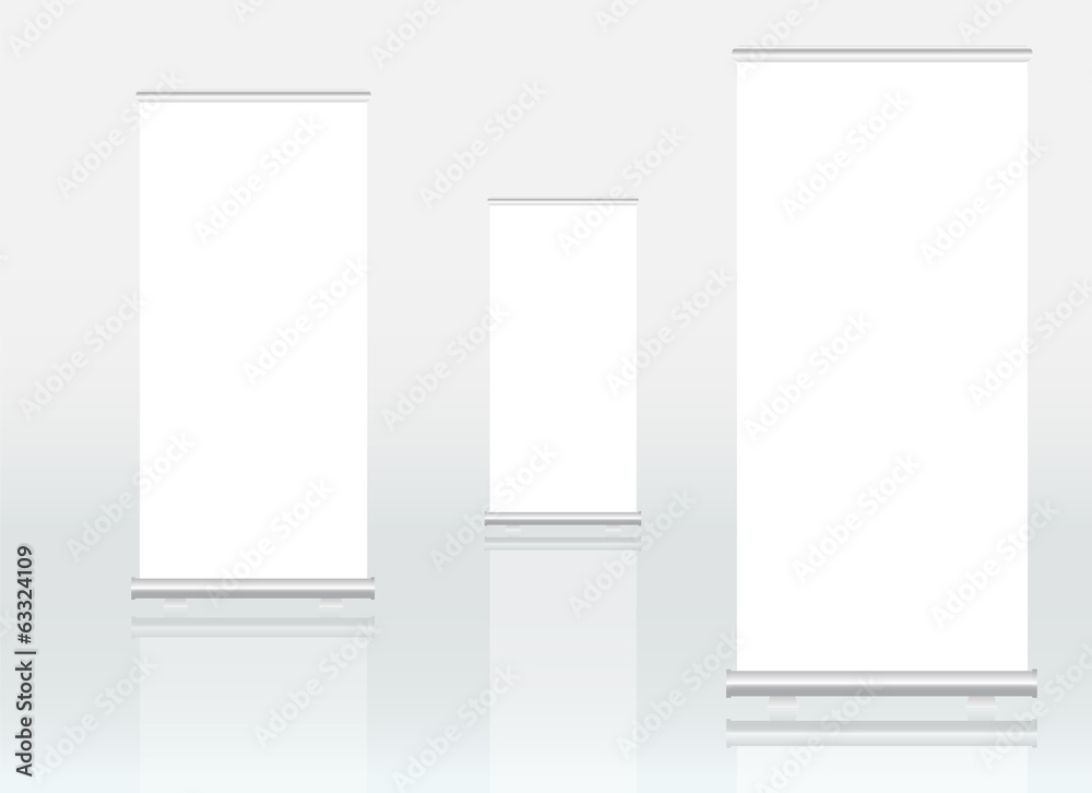 Roll up banner dispaly, free copy space, vector eps 10 Roll up banner dispaly, free copy space, vector eps 10