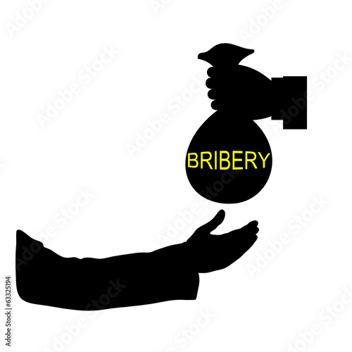 bribery black vector