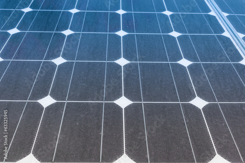 Solar Panels produce power  green energy concept