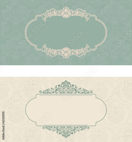 invitation card with victorian ornaments