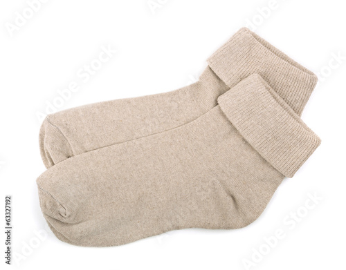 Pair of grey cotton socks