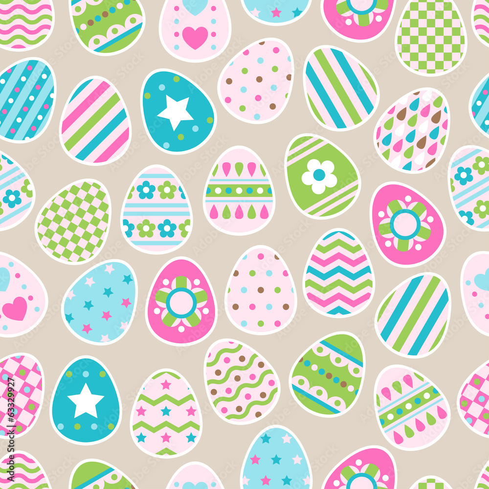 Seamless pattern of color easter eggs Seamless pattern of color easter eggs