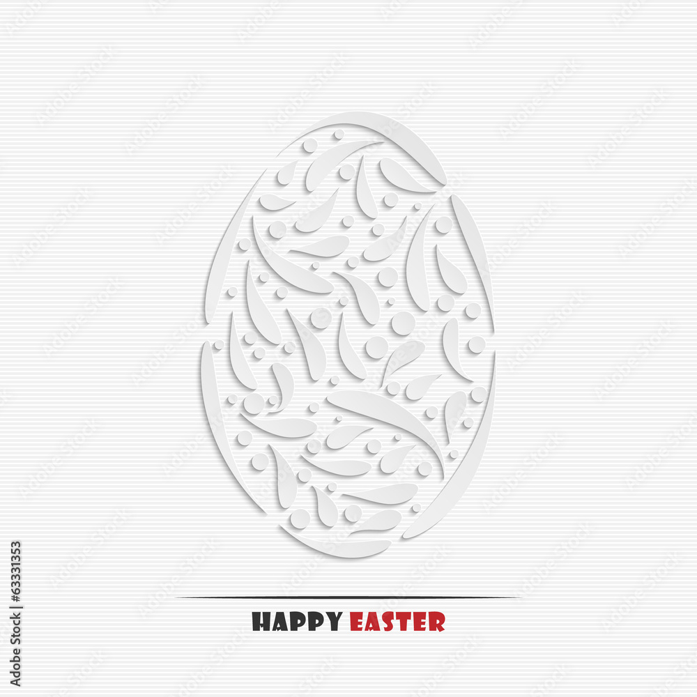 Vector illustration of an easter egg with floral ornament Vector illustration of an easter egg with floral ornament