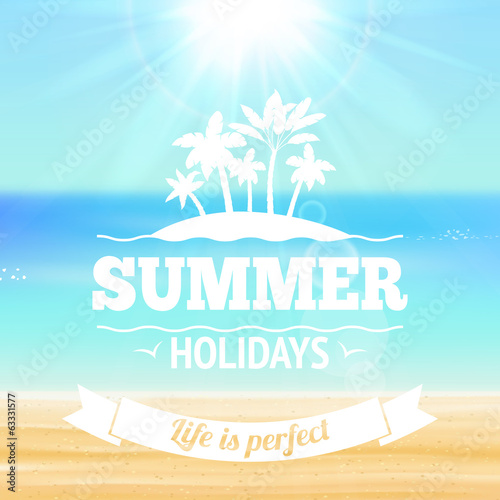 Summer holidays poster