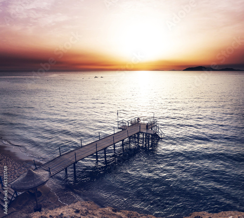 Boardwalk on beach