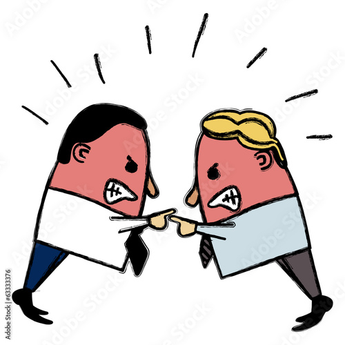Angry businessmen