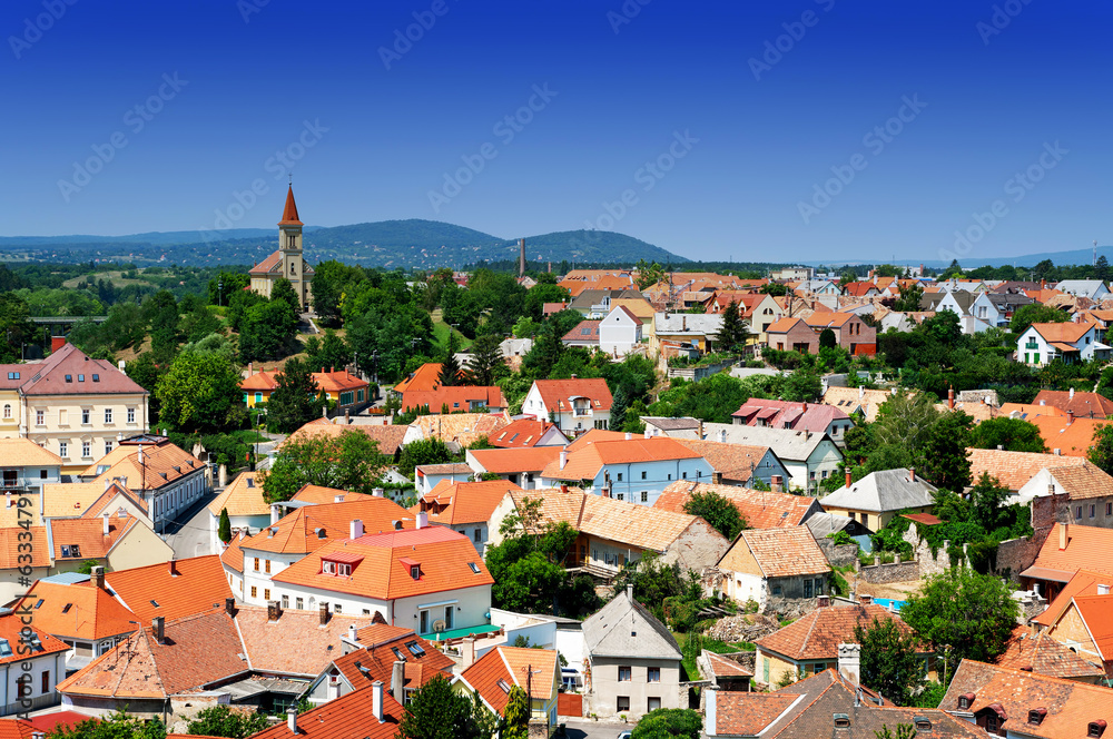 Panoramic wiev to Veszprem, Hungary