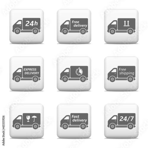 Web buttons - delivery and shipping.