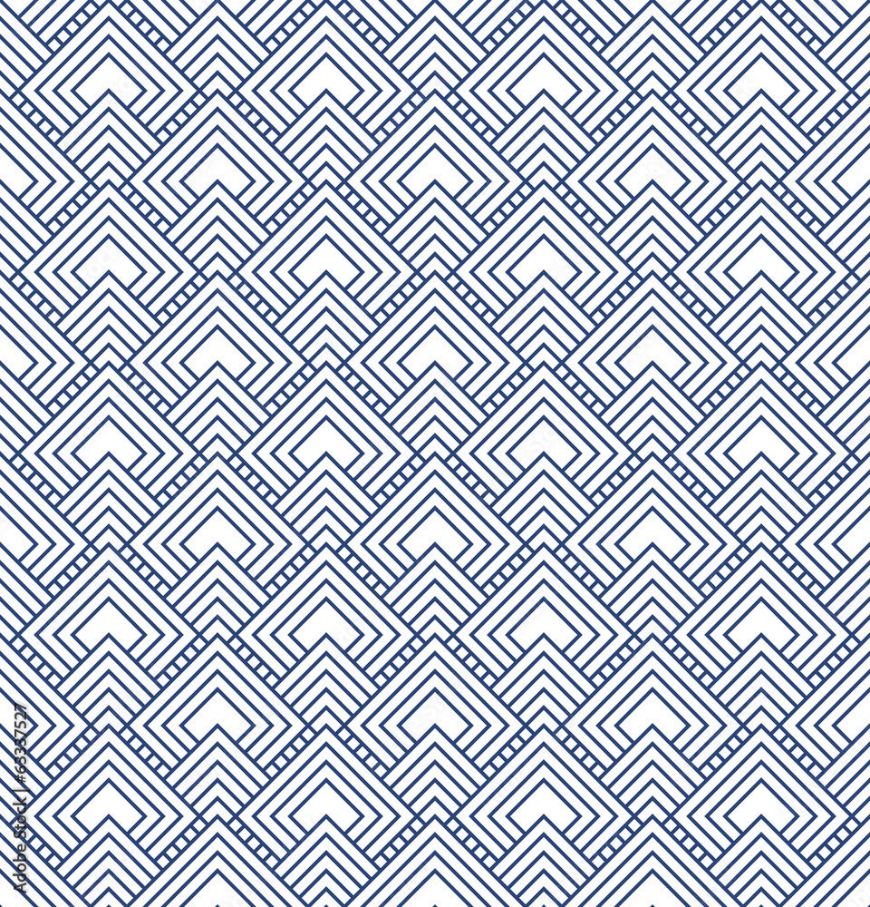 Blue and White Diamonds Tiles Pattern Repeat Background