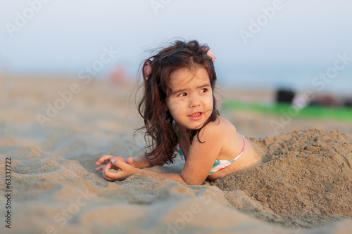 Little girl on the beach