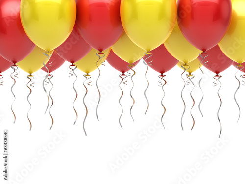 Red yellow party balloons
