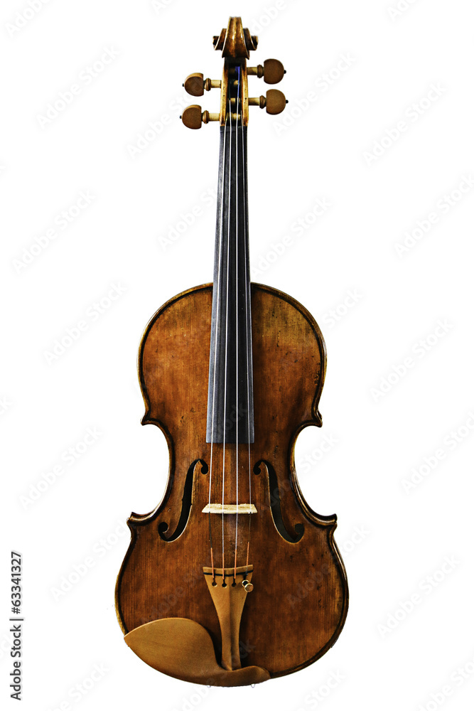 Obraz premium Skrzypce na białym tle