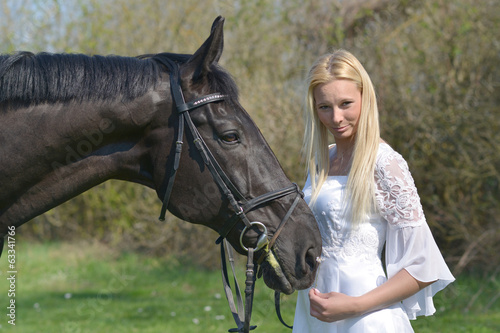 mariée et cheval