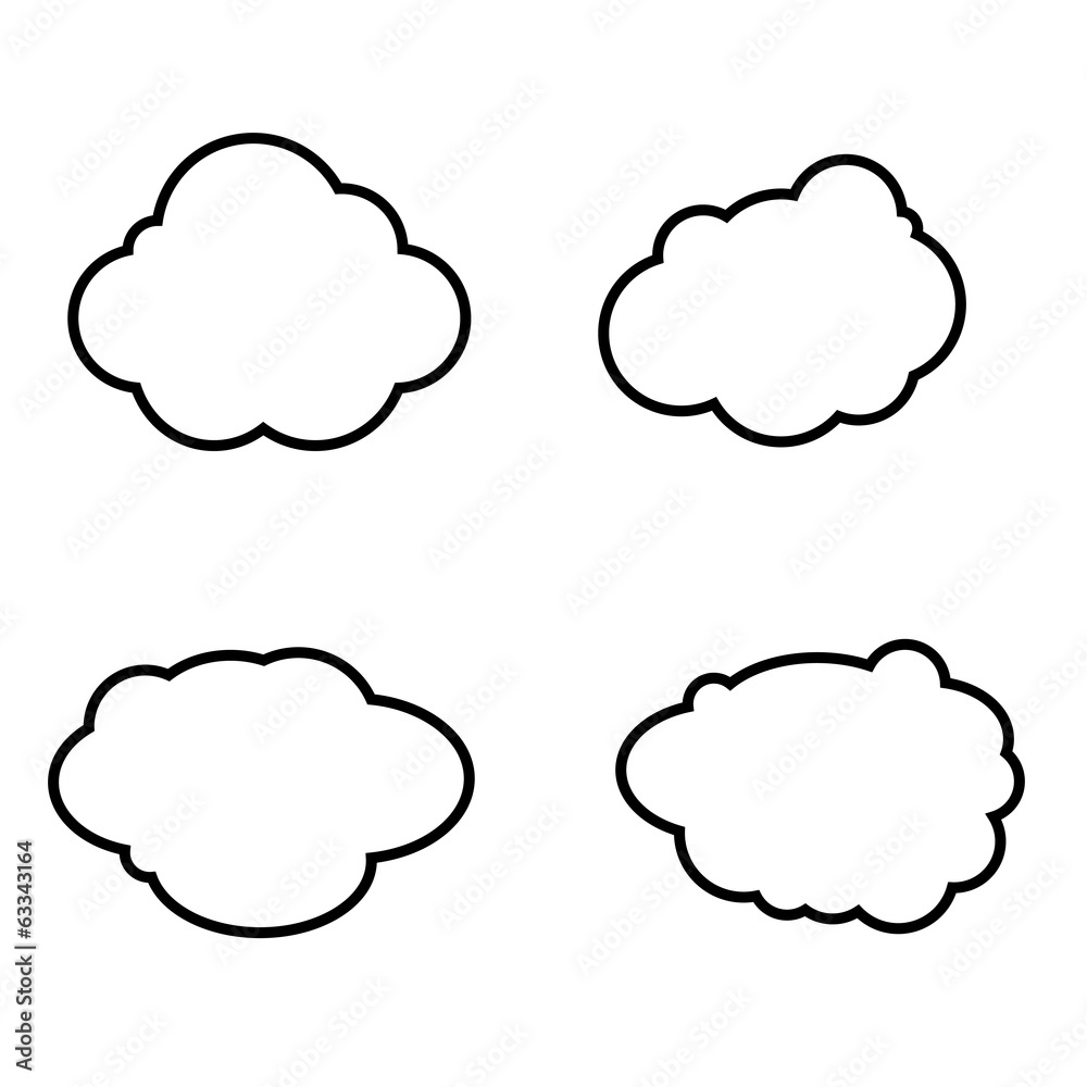 Set of clouds icons