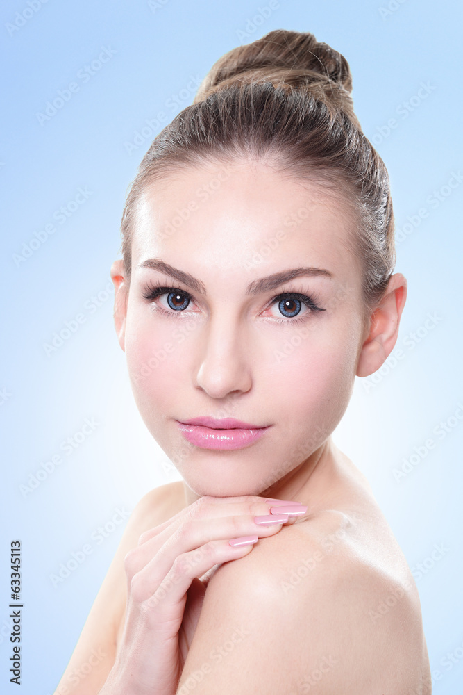 Fototapeta premium portrait of young woman face