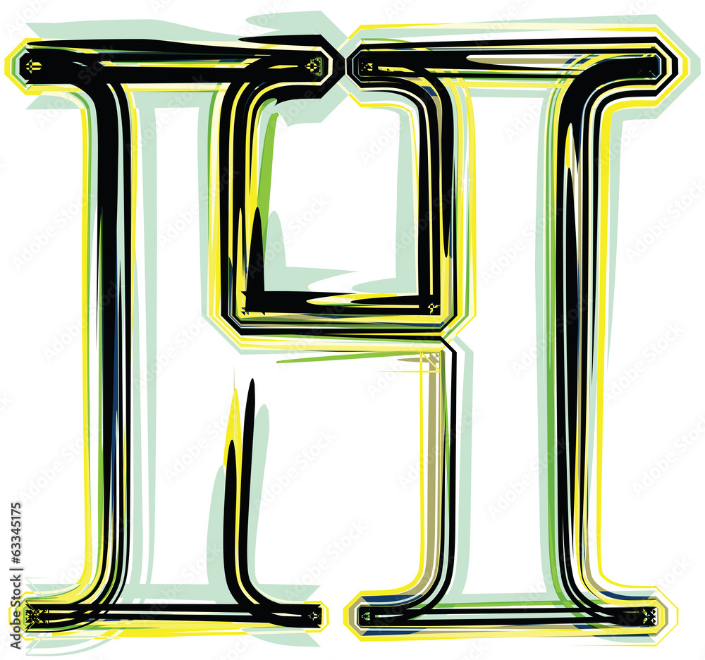 font illustration letter H font illustration letter H