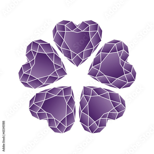 amethyst - vector gemstone illustration