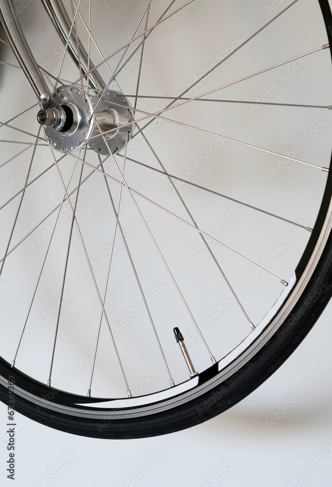 detail of bicycle wheel