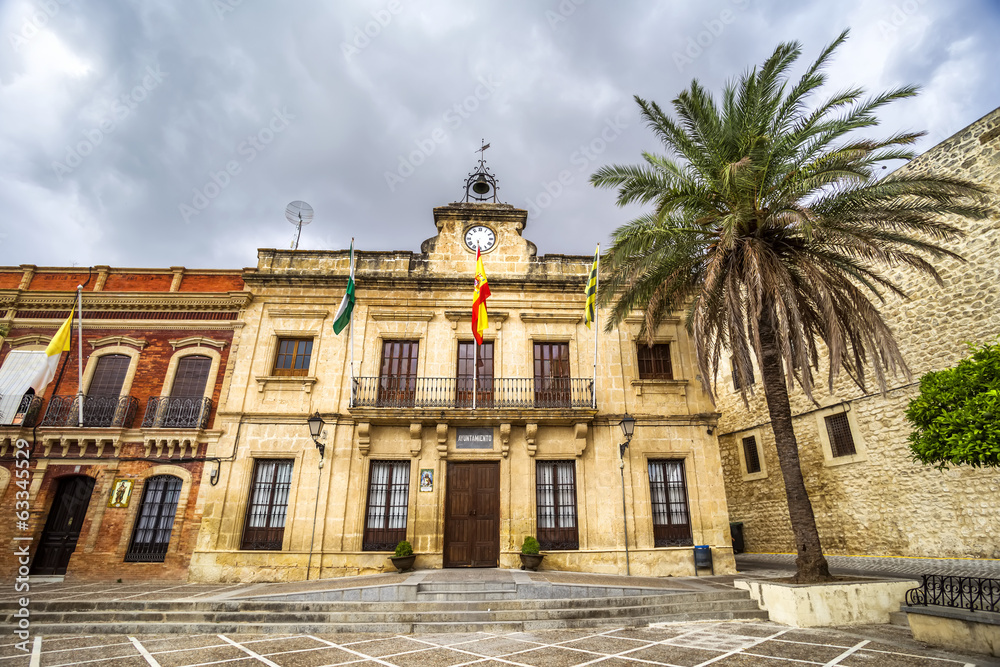 Town hall of Bornos in Cadiz, Andalusia, Spain