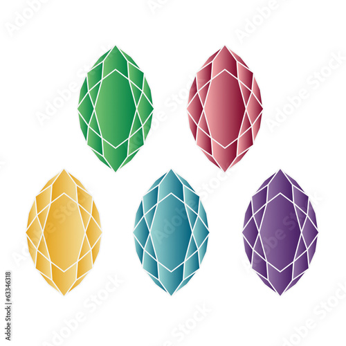 Jewel set. Vector illustration.