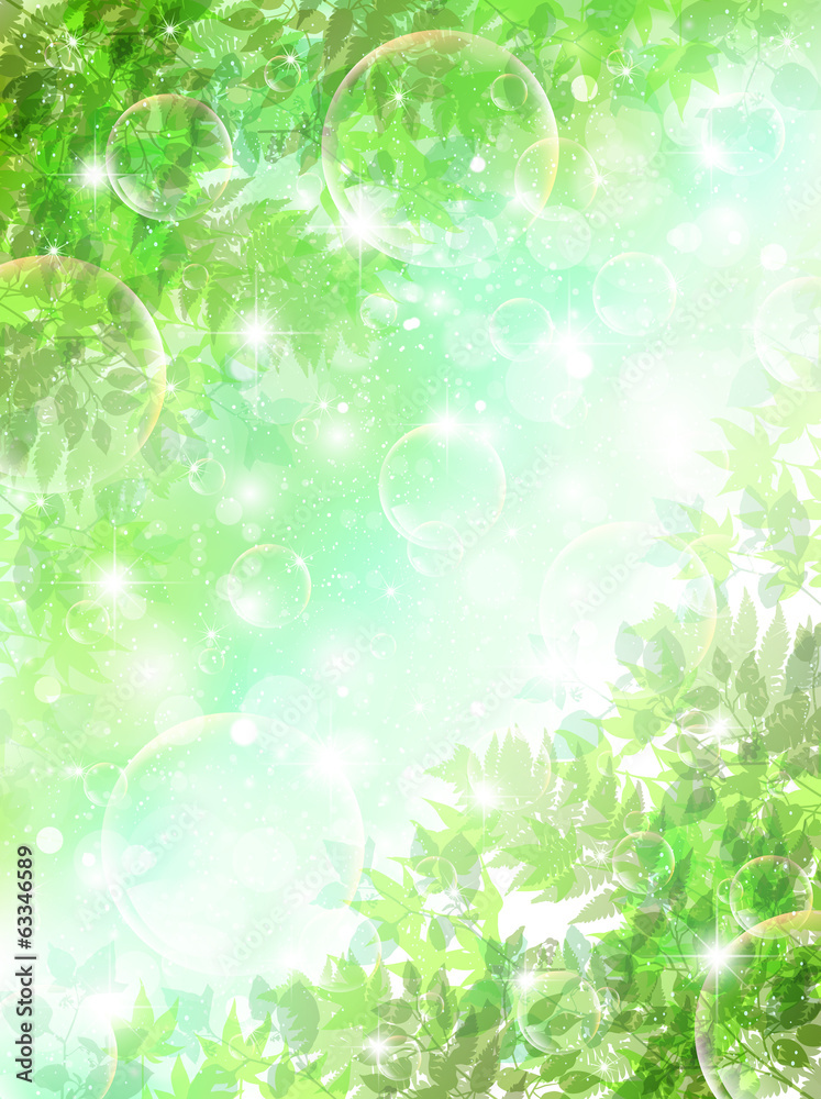 Fototapeta premium 葉 新緑 背景