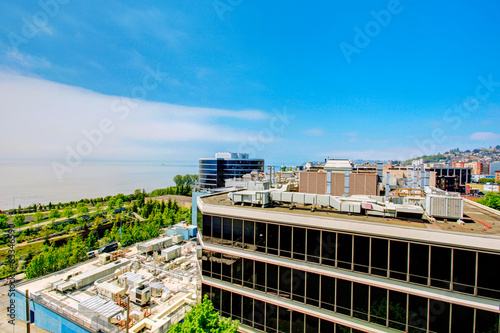 Seattle apartment balcony.