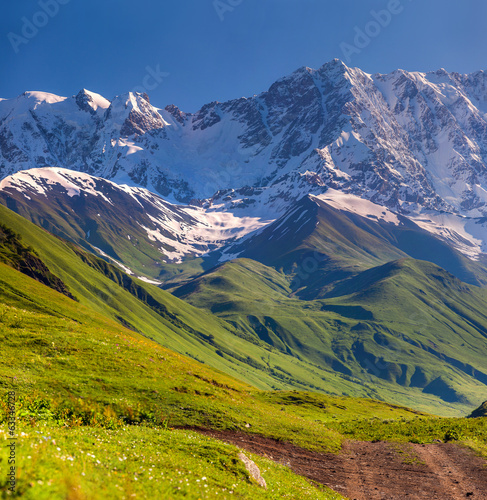 The main Caucasian ridge, Shkhara mountain.