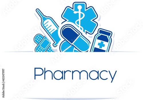 pharmacy sign vector photo