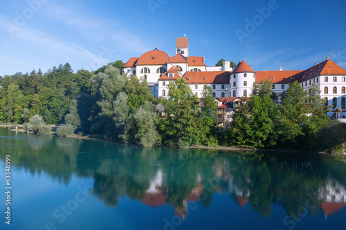 Allgäu, Füssen, Hohes Schloss, Kloster St. Mang, Lech, Blick v
