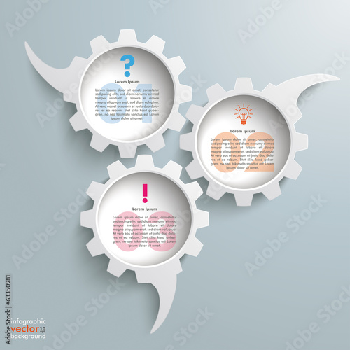 3 Speech Bubble Gears