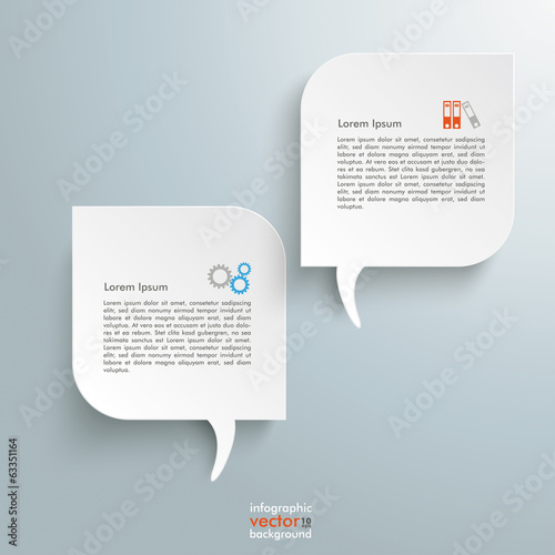 2 Round Rectangles Speech Bubbles