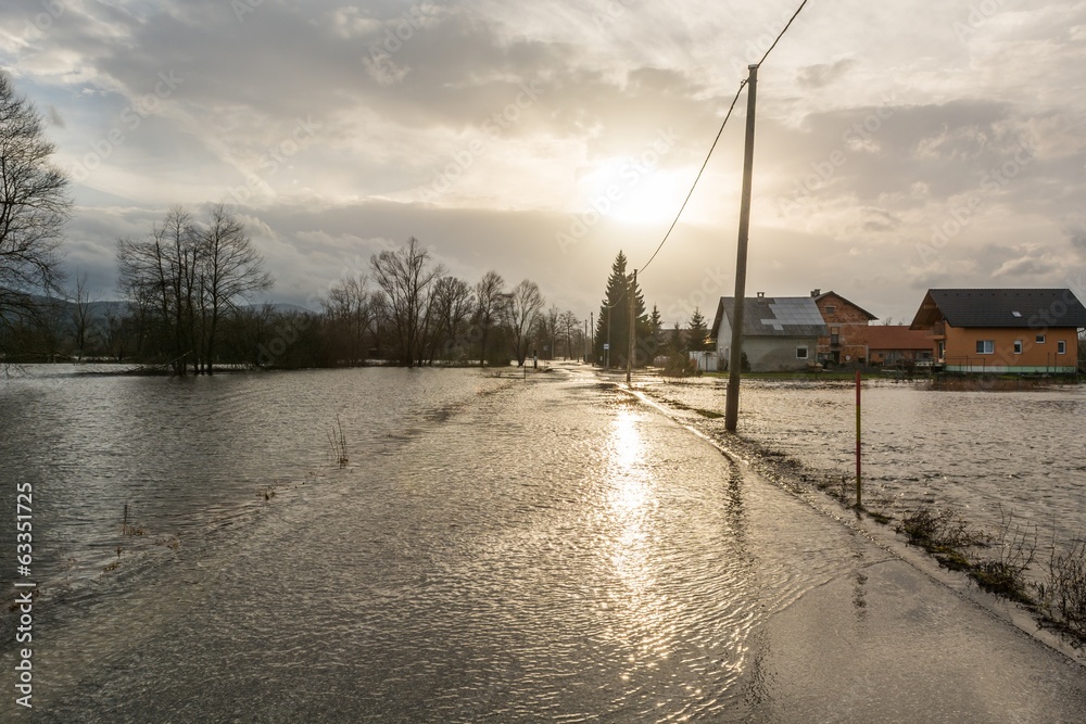 Flooded road