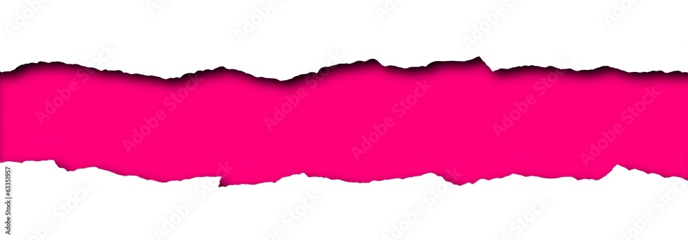 Torn paper with pink space for text isolated Torn paper with pink space for text isolated