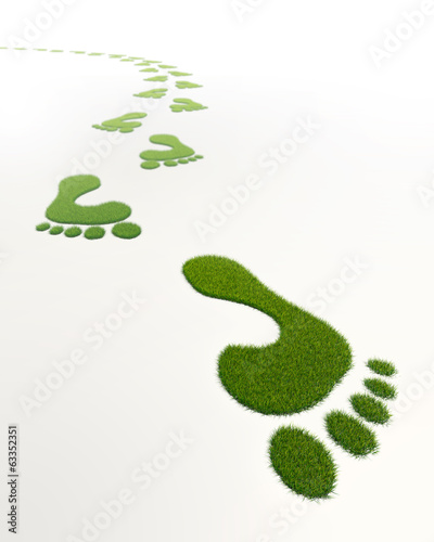 grass green footprints