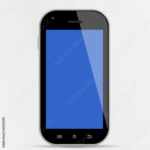 Smartphone mit blauem Display