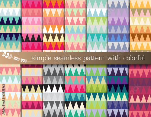 simple seamless pattern with colorful