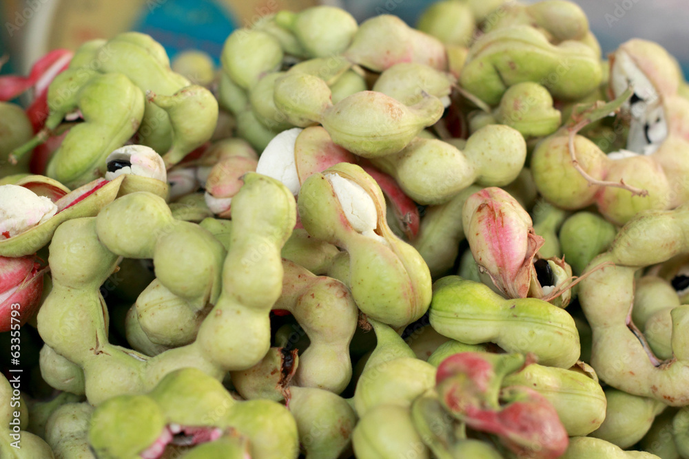Manila tamarind at the market