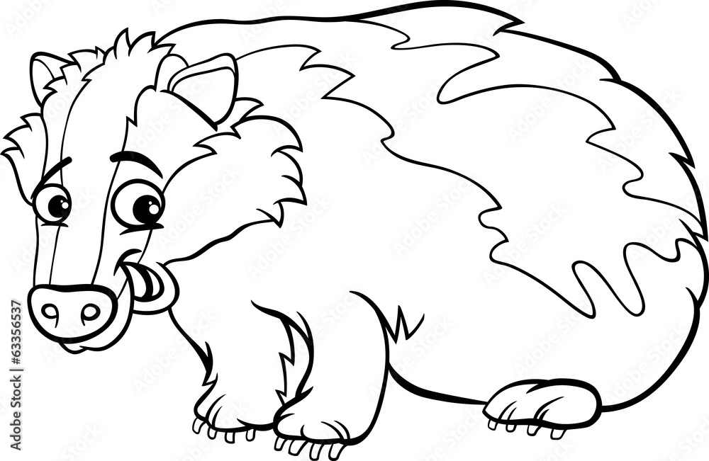 badger cartoon coloring page badger cartoon coloring page