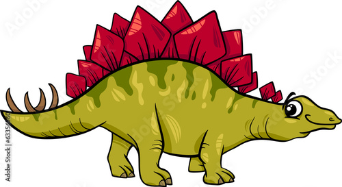 stegosaurus dinosaur cartoon illustration