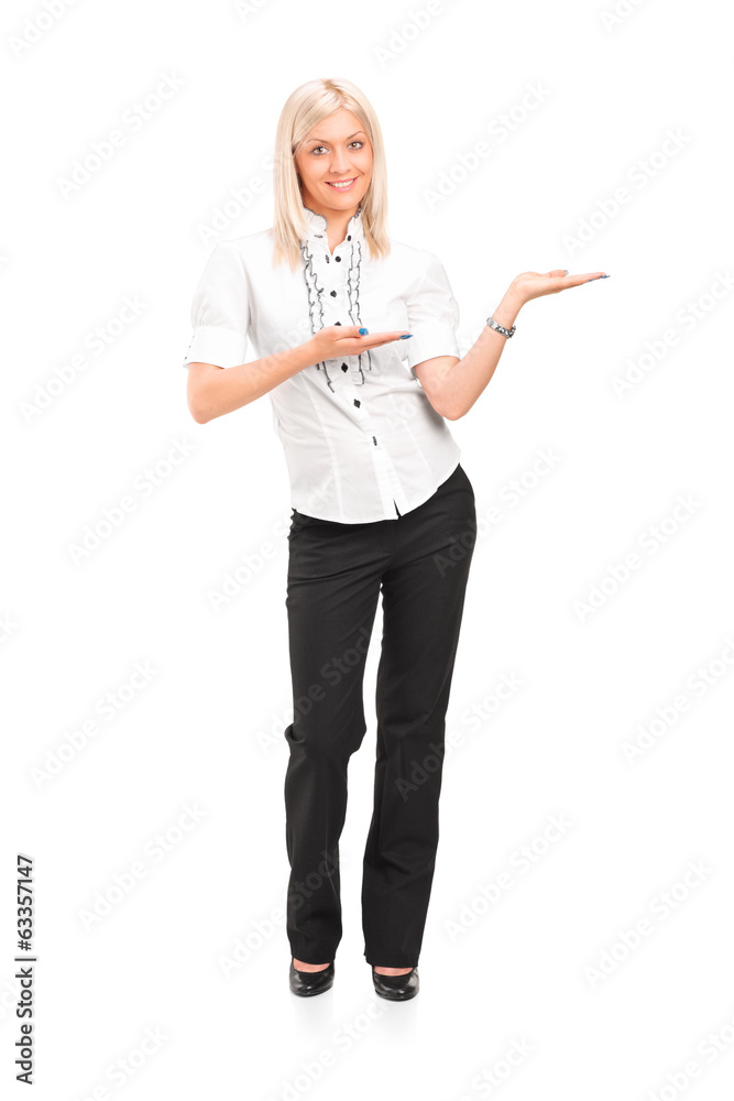 Woman gesturing with hands Woman gesturing with hands