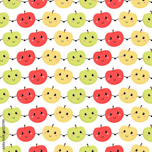 seamless pattern of apples