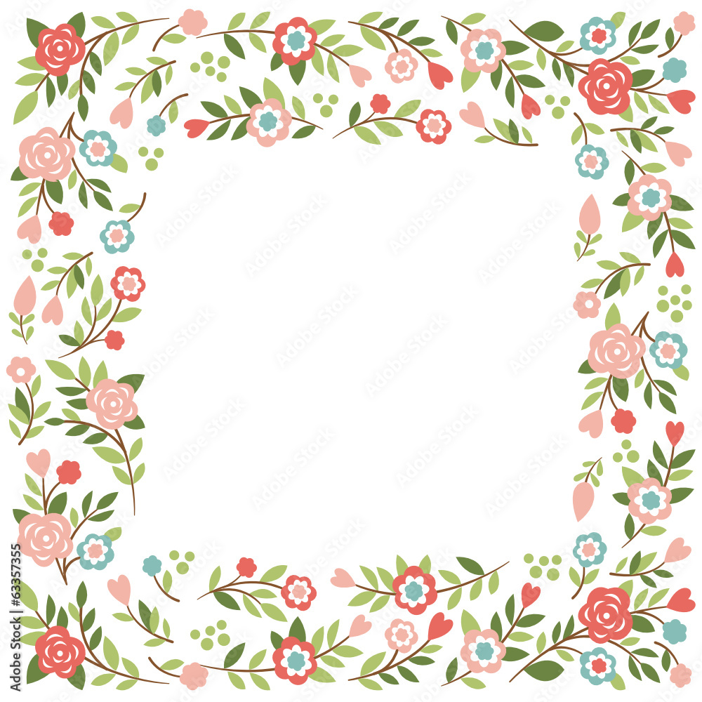 floral frame with place for your text