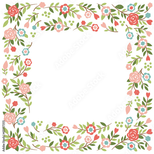 floral frame with place for your text